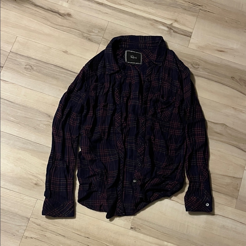 Rails Navy and Red Plaid Men's Shirt
